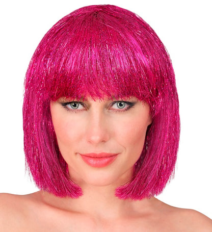 "PINKE GLITZY PERÜCKE" in box