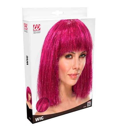 "PINKE GLITZY PERÜCKE" in box