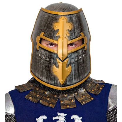 "MITTELALTERLICHER RITTER HELM MIT VISIER" aus Hartplastik - Kindergröße