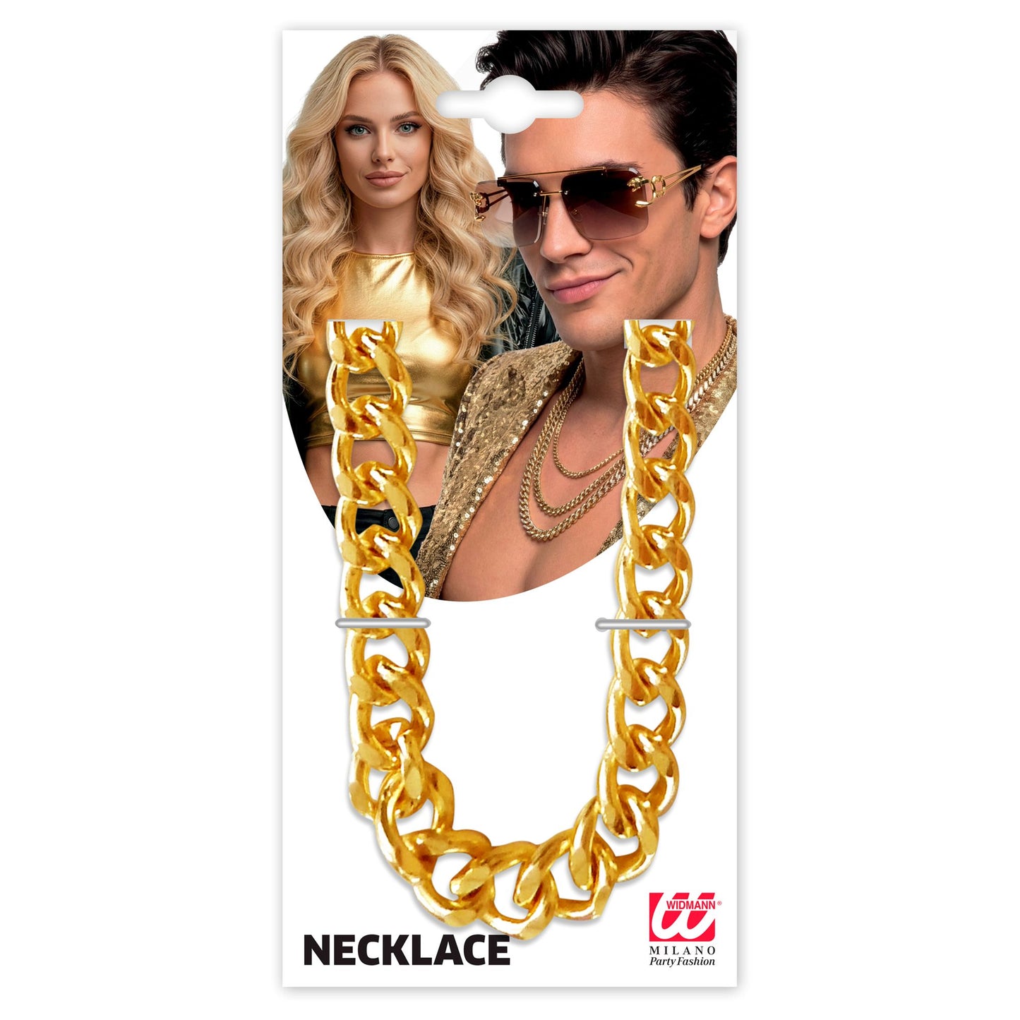 Goldene Halskette 60 cm – Elegantes Accessoire für Fasnacht & Mottoparty