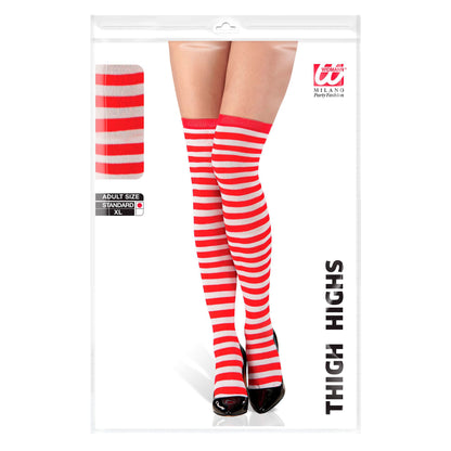 "ÜBERKNIESTRÜMPFE ROT-WEIß" (Starke Qualität)