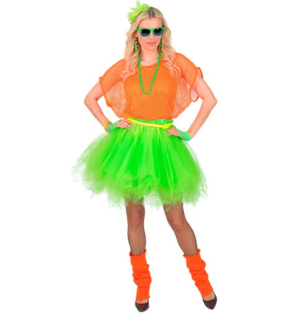 "NEON GRÜNES TUTU" mit Innentasche für LED-Lichter