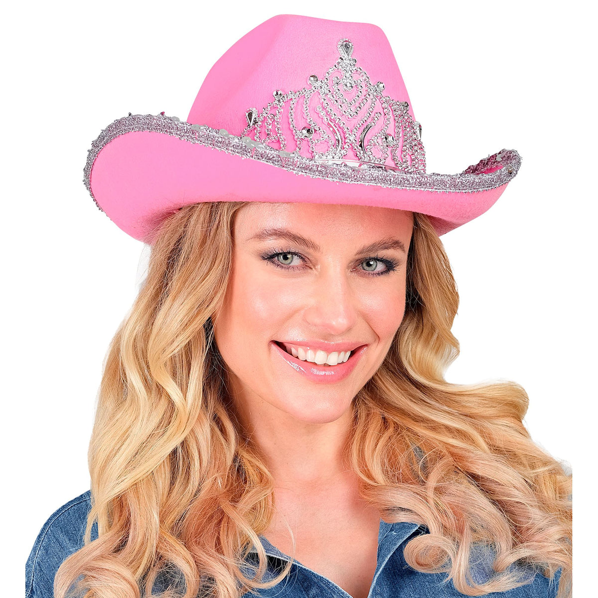 "PINKER COWGIRL PARTYHUT MIT TIARA"
