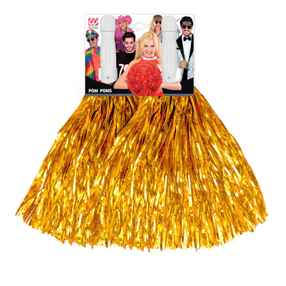 "SET VON 2 GOLDENEN POMPONS"