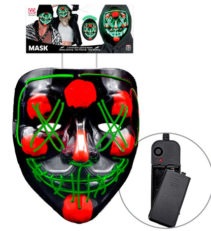 "GRUSELIGE GRÜNE LED-MASKE"