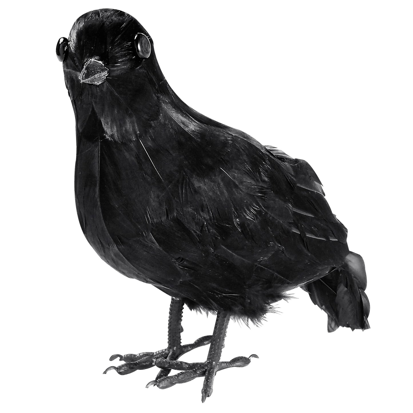 Widmann schwarze Federkrähe Dekorationsfigur 30 cm für Halloween – Produktansicht
