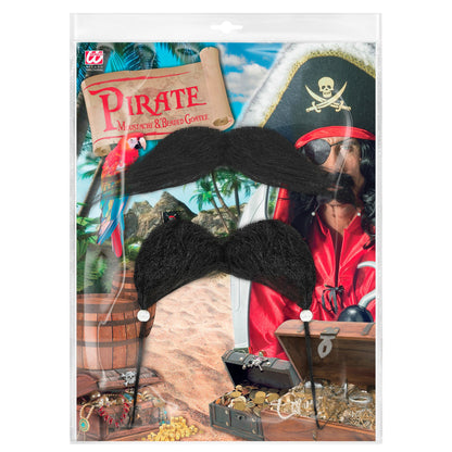 "PIRATENSCHNUR- UND SPITZBART MIT PERLEN"