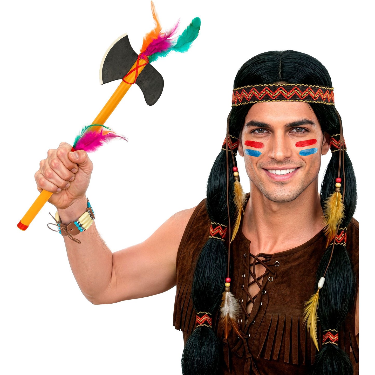 Set mit 2 detailreichen Indianerwaffen aus robustem Kunststoff – 37 cm lang