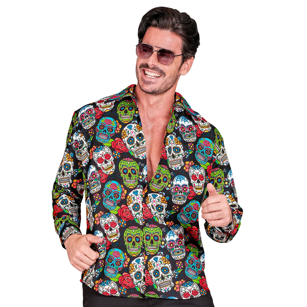 "DIA DE LOS MUERTOS PARTY FASHION HEMD" (Hemd)