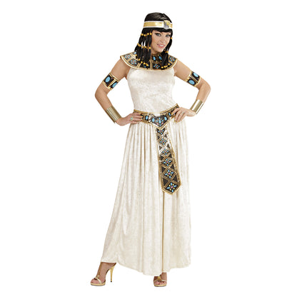 Ägyptische Königin Kostüm von Widmann mit Kleid Halsband Gürtel und Armbändern – Produktansicht