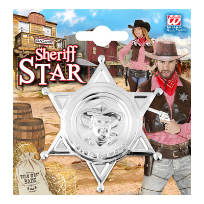 "SILBERNER SHERIFFSTERN" aus Metall