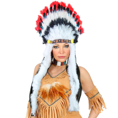 Authentischer Indianerhaarschmuck Wilder Stier – Fasnacht & Mottoparty Accessoire