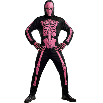 "NEON SKELETT" sort. in 3 Farben (Kostüm, Maske)
