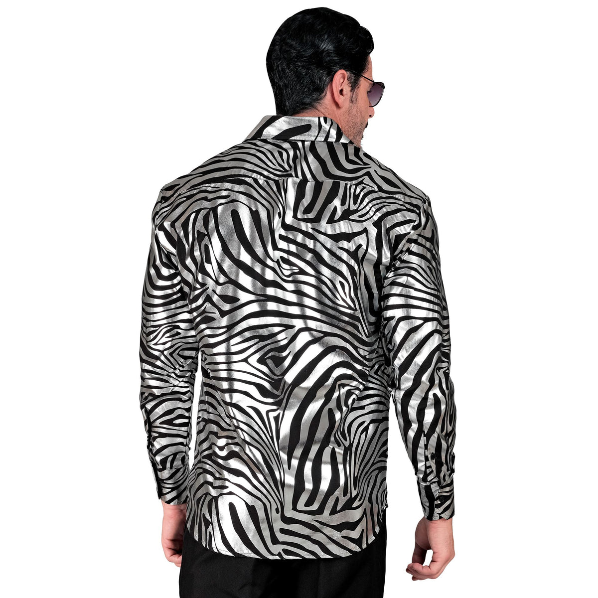 "SILBERNES ANIMAL PRINT PARTY FASHION HEMD" (Hemd)