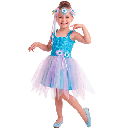 "BALLERINA FEE" sort. in Rot und Lila (Kleid, Haarreif mit Blumen)