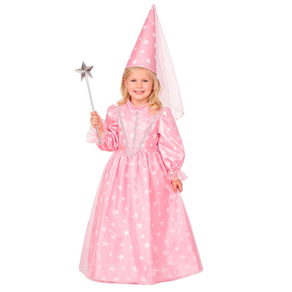 "KLEINE ZAUBER FEE" sort. rosa und hellblau (Kleid, Hut mit Schleier)