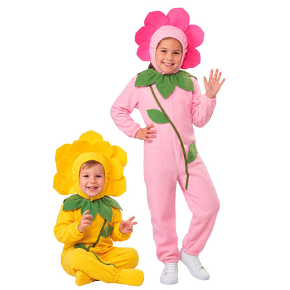 "BLÜMCHEN" sort. in 2 Farben (Kleid, Kopfbedeckung)