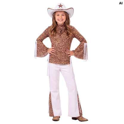 Widmann Texas Girl Kinderkostüm mit Bluse, Hose und Hut – Produktansicht