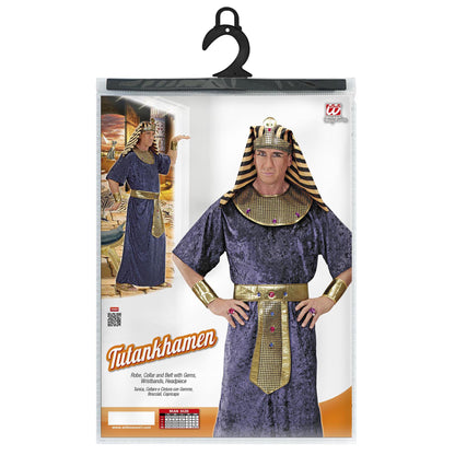"TUTANKHAMEN" (Tunika, Halsband und Gürtel mit Edelsteinen, Armbänder, Kopfbedeckung)