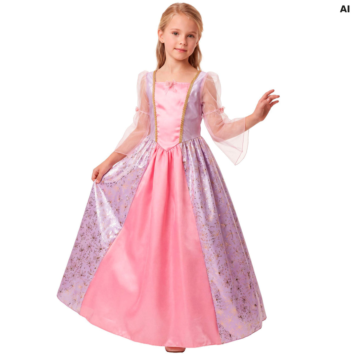 Widmann Silvia rosa Kinderkostüm Kleid für Mädchen – Produktansicht