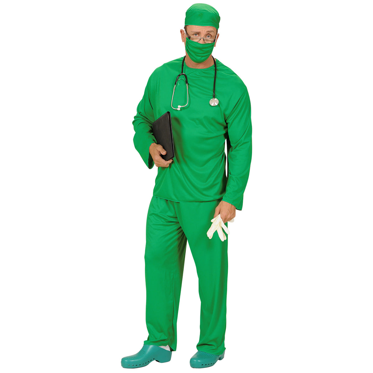 "CHIRURG" (Oberteil, Hose, Kopfbedeckung, Mundschutz)