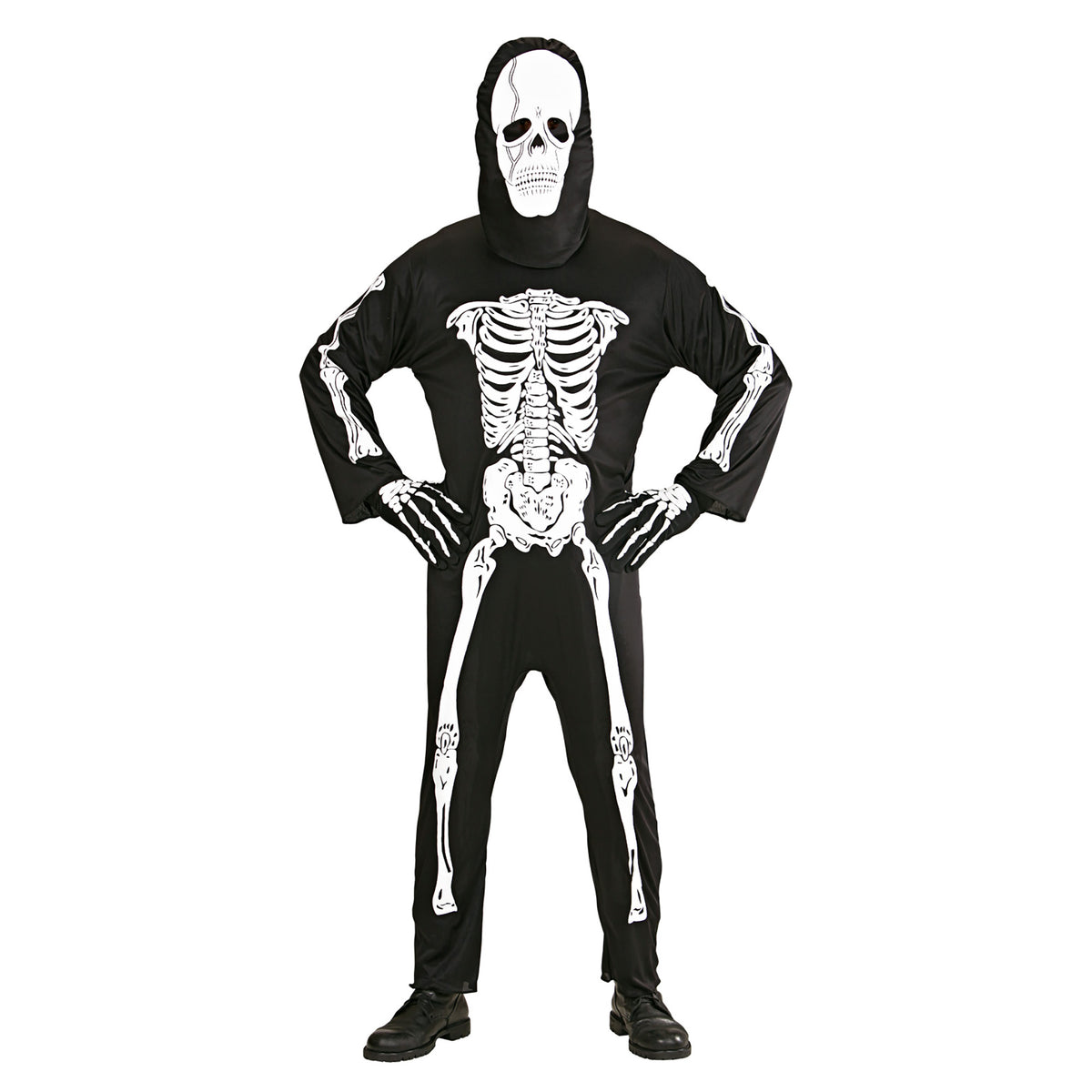 Widmann Skelett Kostüm mit Maske – Detailansicht