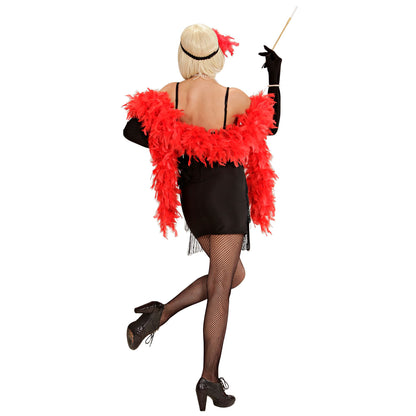 "FLAPPER" schwarz - (Kleid, Stirnband mit Federn)