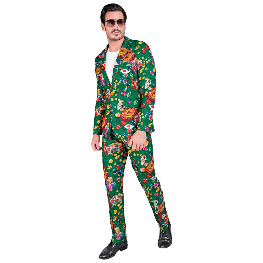 Grüner Casino Party Fashion Anzug von Widmann mit Jackett und Hose – Produktansicht