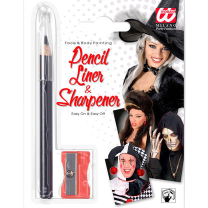"SCHWARZER SCHMINKSTIFT - EYELINER MIT SPITZER"