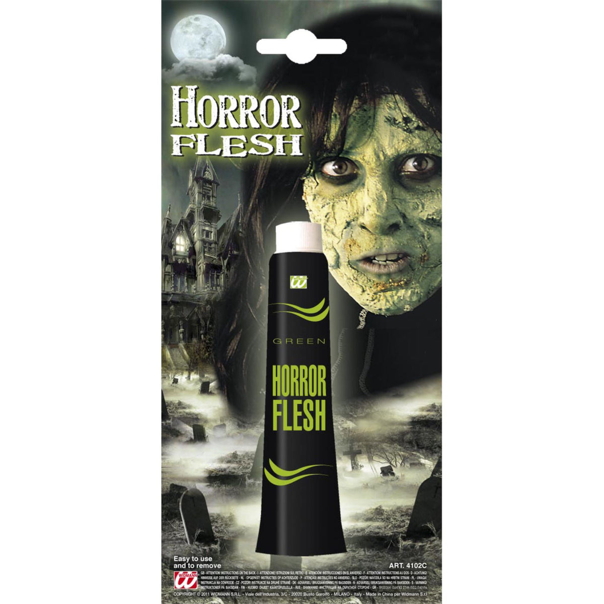 Grünes Horror-Fleisch in Tube von Widmann für Halloween – Produktansicht