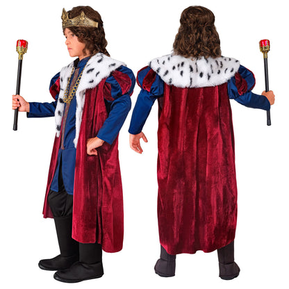 Widmann König Kinderkostüm mit Jacke, Kette und Krone – Rückansicht