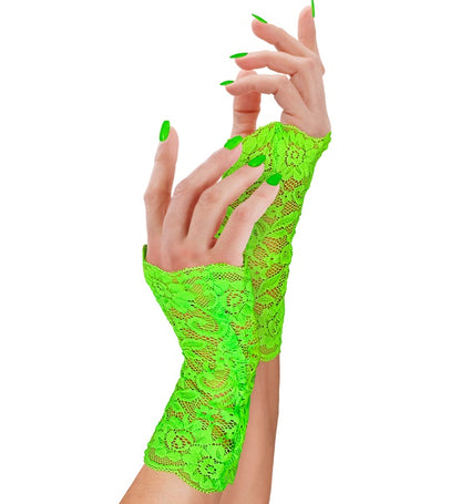 "NEON GRÜNE HANDSCHUHE AUS SPITZE"