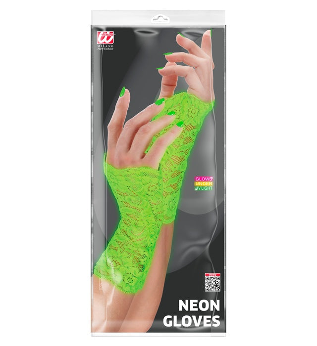 "NEON GRÜNE HANDSCHUHE AUS SPITZE"