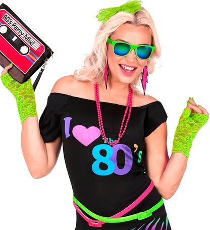 "NEON GRÜNE HANDSCHUHE AUS SPITZE"