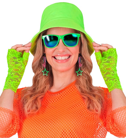 "NEON GRÜNE HANDSCHUHE AUS SPITZE"