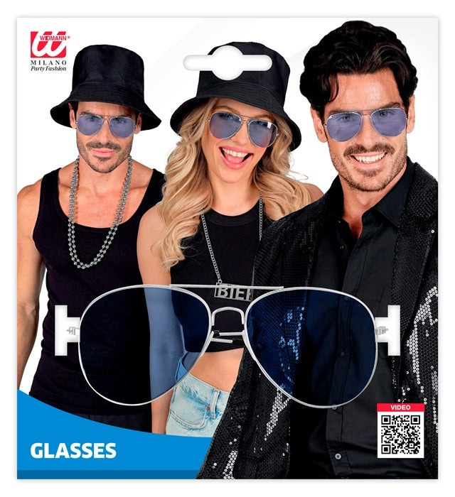 "BRILLE FÜR MEHRERE CHARAKTERE MIT BLAUEN GLÄSERN"