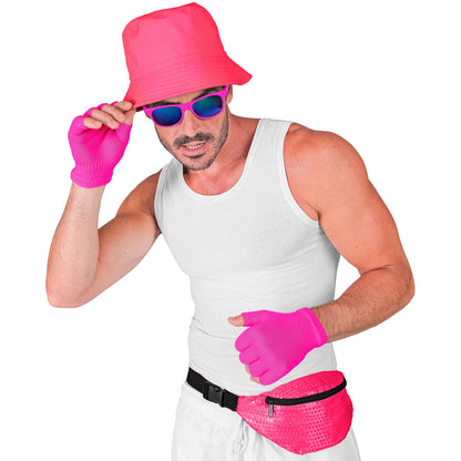 "NEON PINKE PAILLETTEN GÜRTELTASCHE"