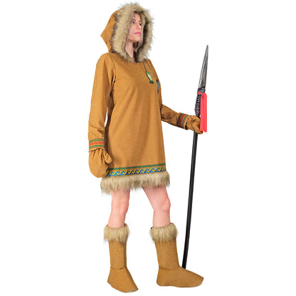 "ESKIMO" (Kleid mit Kapuze, Handschuhe, Stiefelüberzieher)