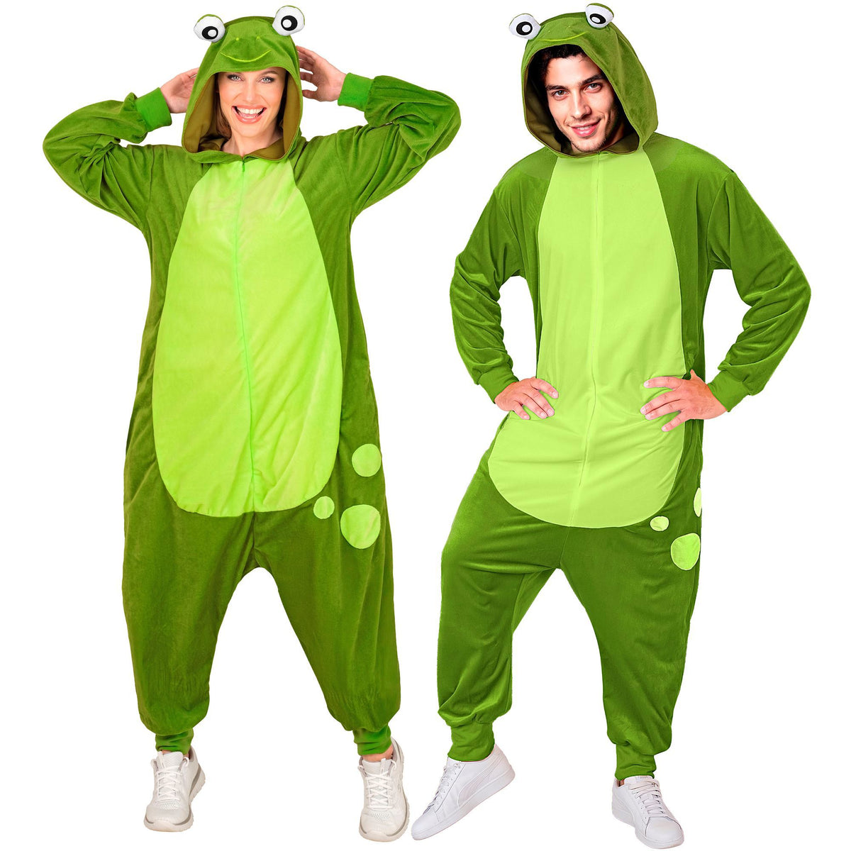 "FROSCH ONESIE PLÜSCHKOSTÜM" (Overall mit Kapuze)
