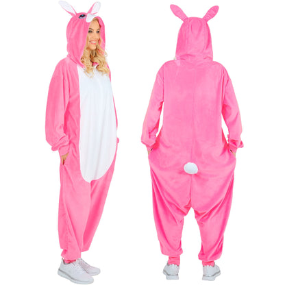 Widmann Häschen-Plüschkostüm als Onesie mit Kapuze – Detailansicht