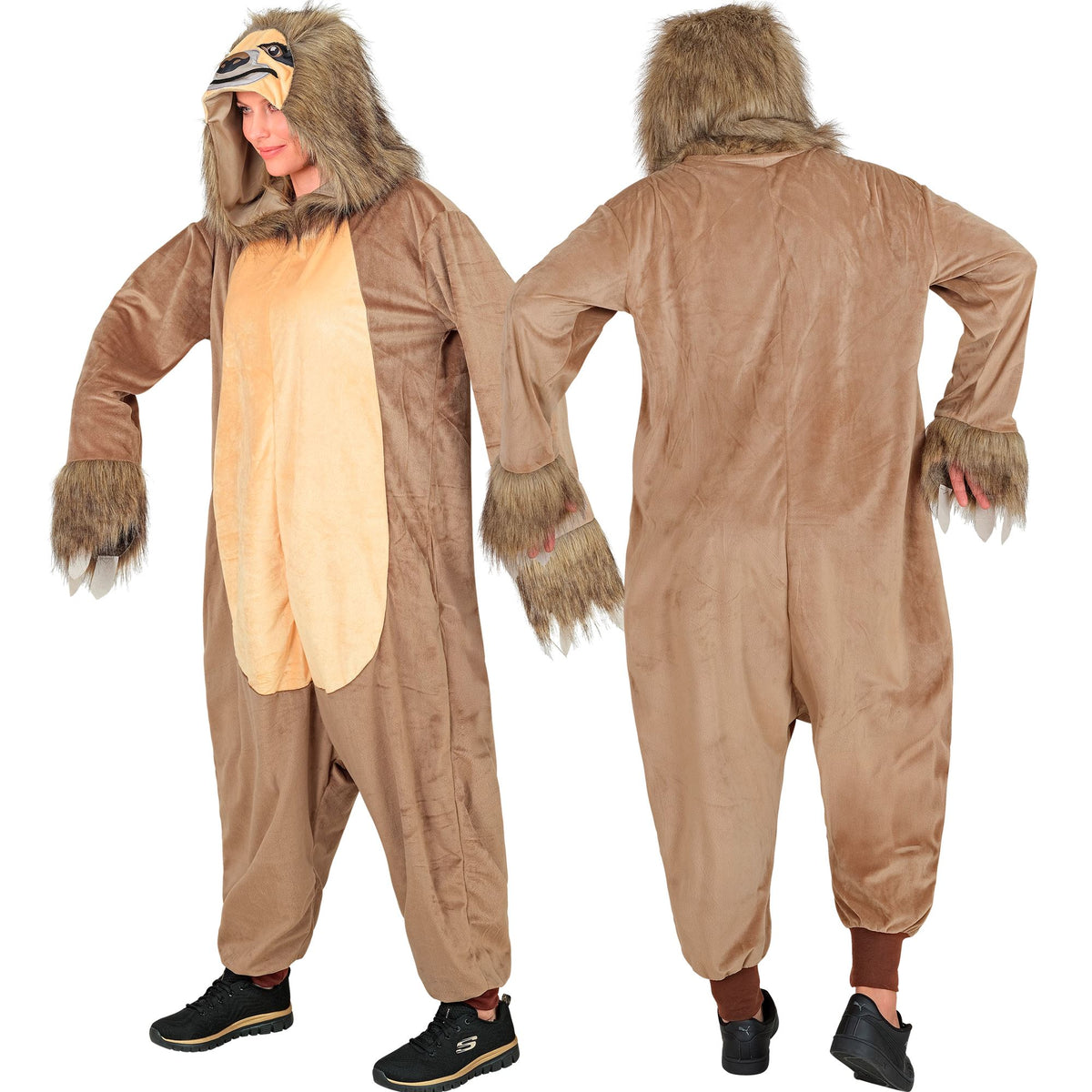 Widmann Flauchier Plüschkostüm als Onesie mit Kapuze – Detailansicht