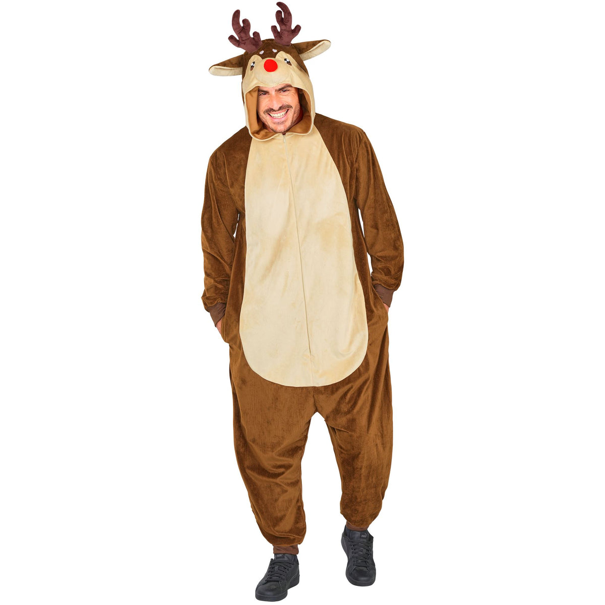 "RENTIER ONESIE PLÜSCHKOSTÜM" (Overall mit Kapuze)