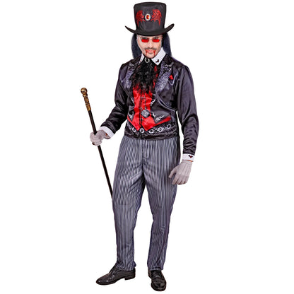 "VAMPIR FAST COSTUME" (Oberteil, Hose, Hut, Jabot)