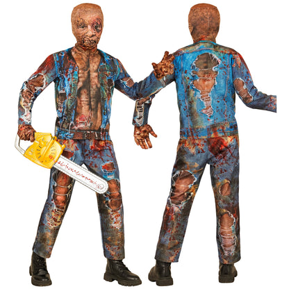 "ZOMBIE FAST COSTUME" (Oberteil, Hose, Handschuhe, Maske)