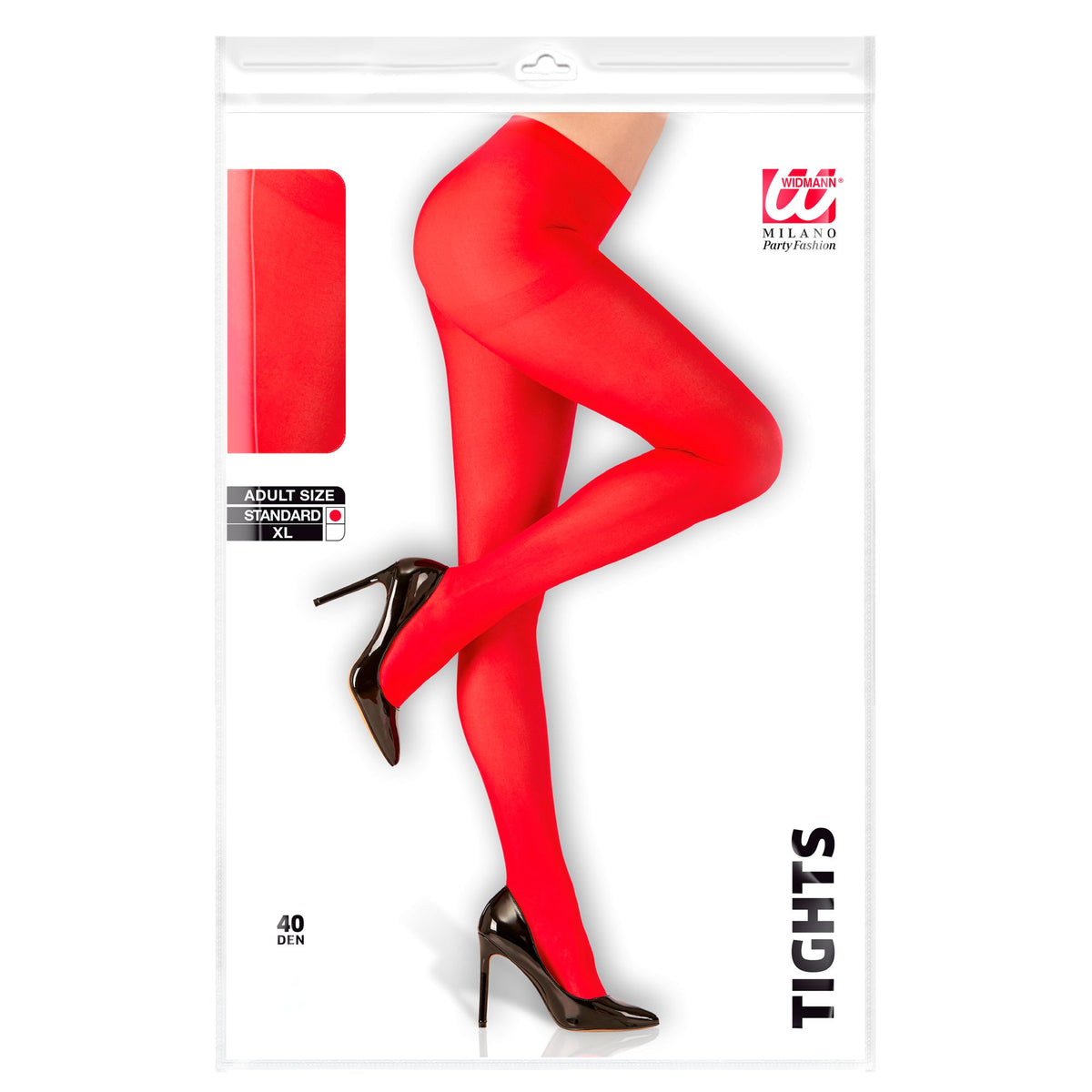 "ROTE STRUMPFHOSE" 40 DEN