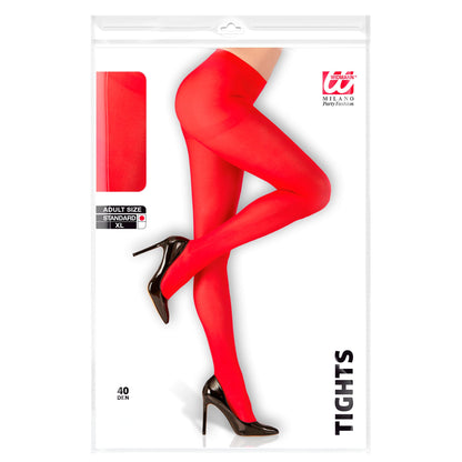 "ROTE STRUMPFHOSE" 40 DEN