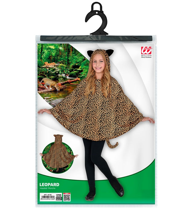 "LEOPARD" (Poncho mit Kapuze)