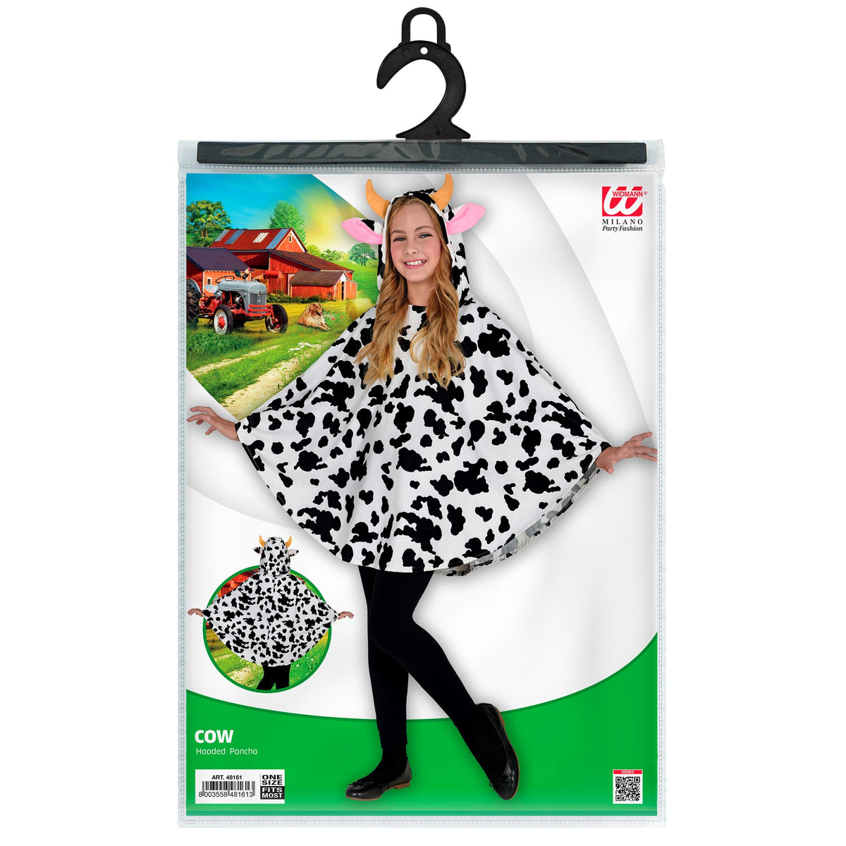 Widmann Kuh-Poncho mit Kapuze für Kinder – Verpackung