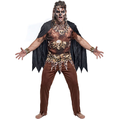 "VOODOO PRIESTER" (Oberteil, Hose, Sitrnband, Umhang)