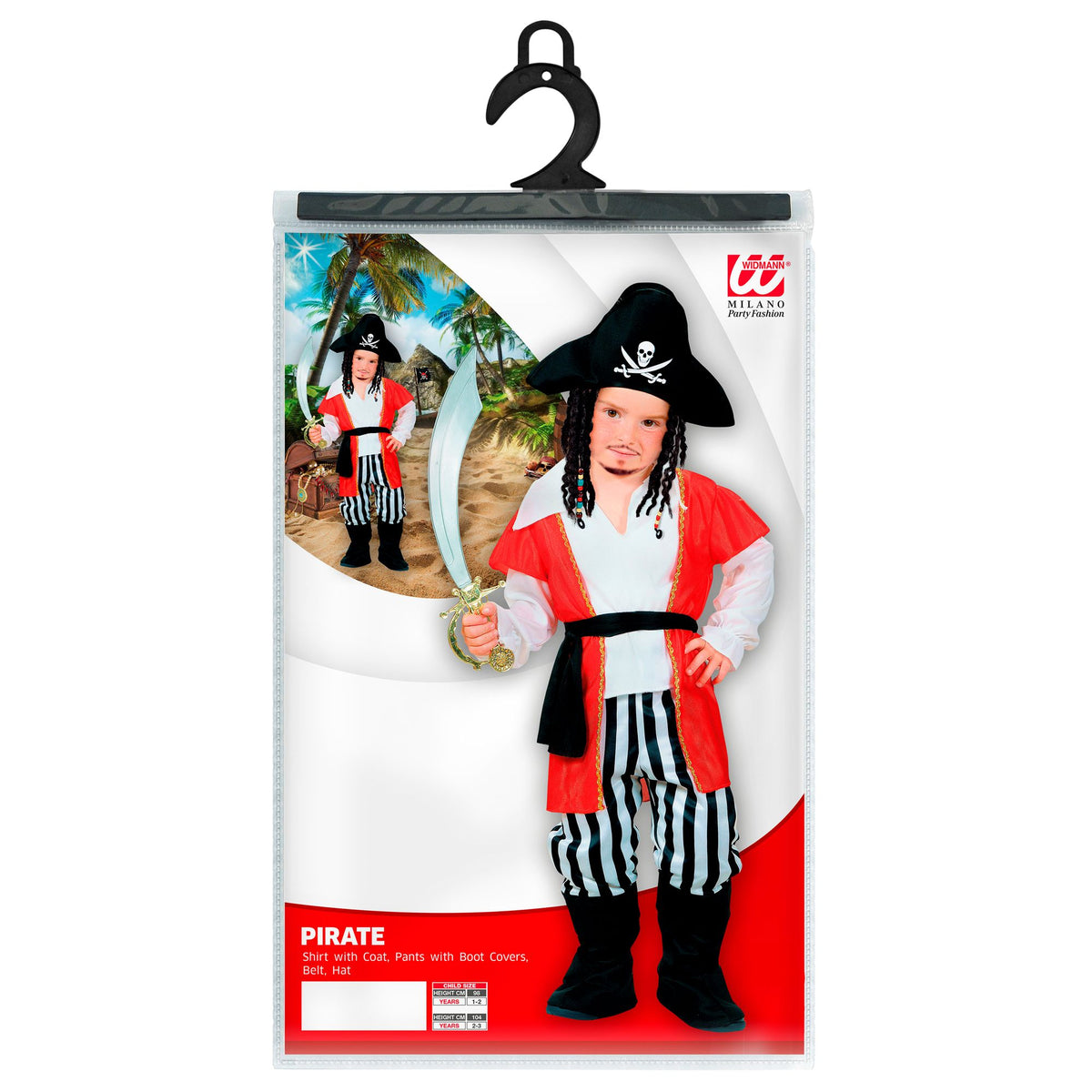 "PIRAT" (Hemd mit Coat, Hose mit Überstiefel, Gürtel, Hut)